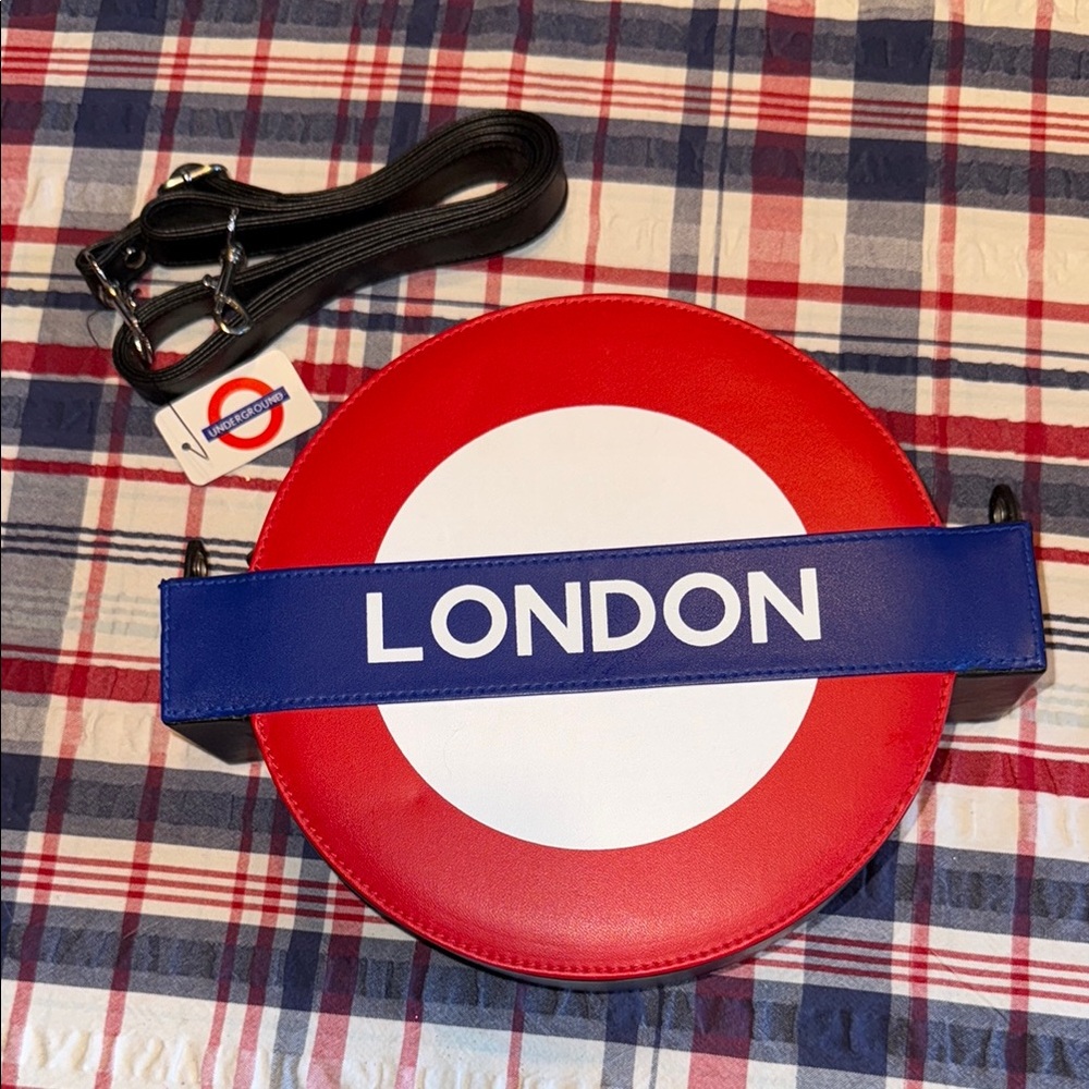 London Underground Red and Blue Round Handbag Crossbody